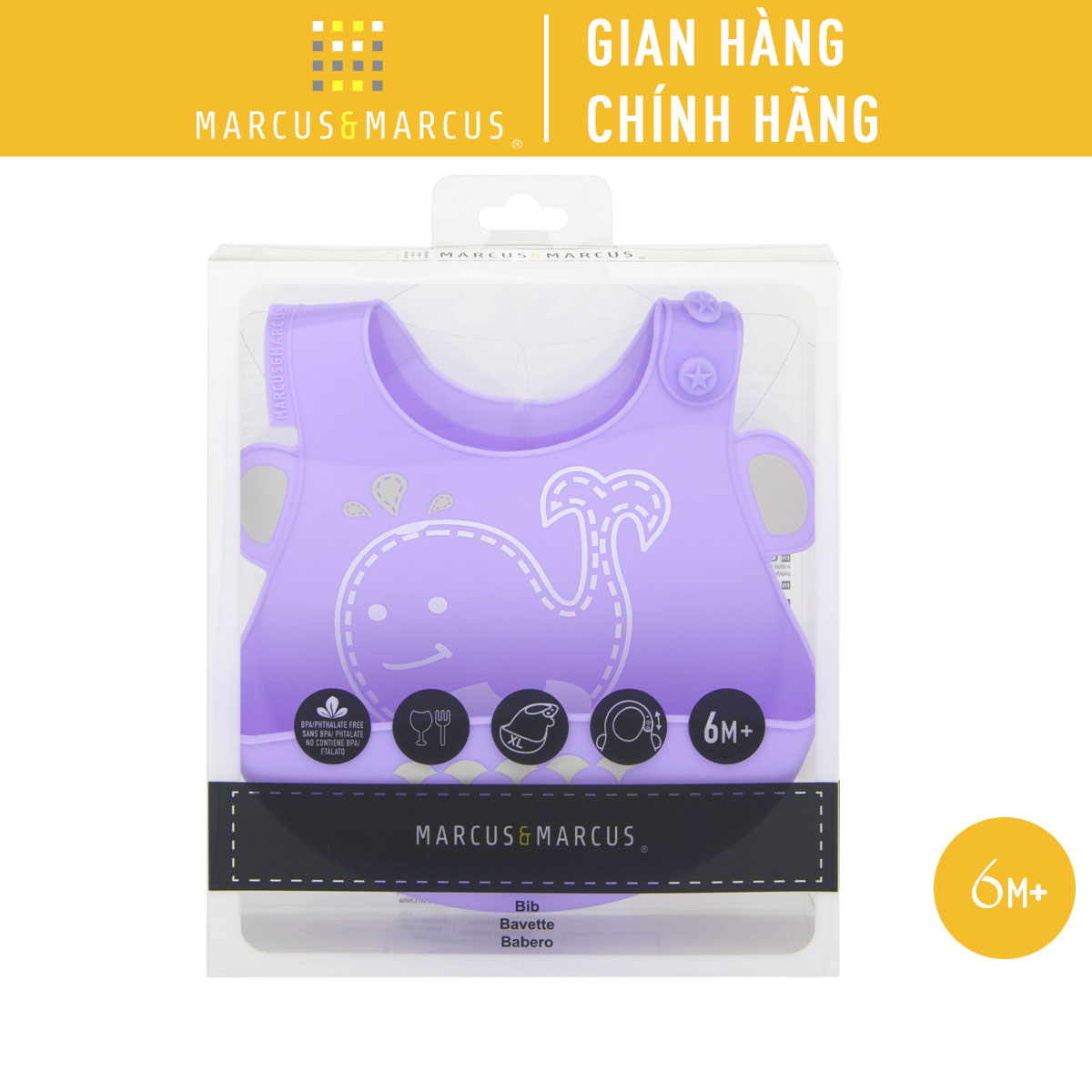 Yếm silicon ăn dặm Marcus & Marcus cho bé từ 6 tháng – Willo