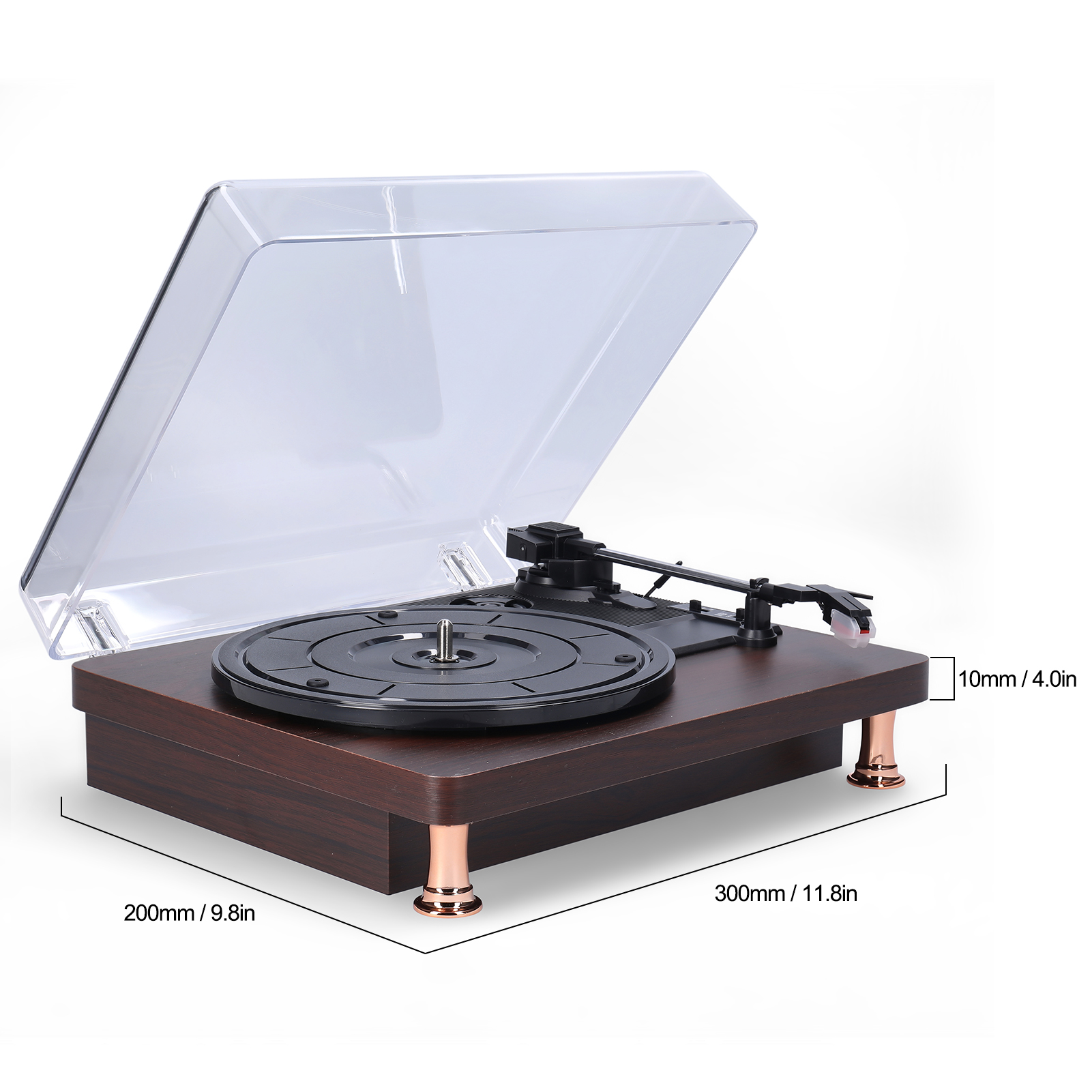 Máy Ghi Âm Vinyl Hoài Cổ Máy Ghi Âm Có Nắp Chống Bụi Máy Ghi Âm Phong Cách Hoài Cổ Cổ Điển