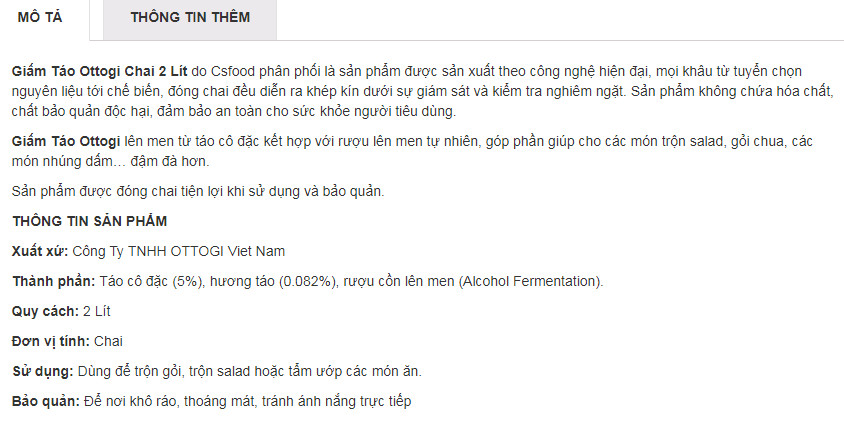 Dấm táo OTTOGI 2 lít