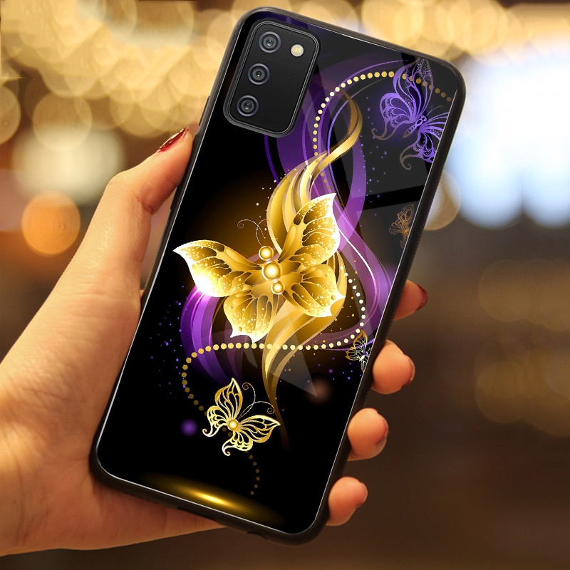 Ốp lưng kính bóng samsung galaxy a02s/a02, a03s phiên bản mới