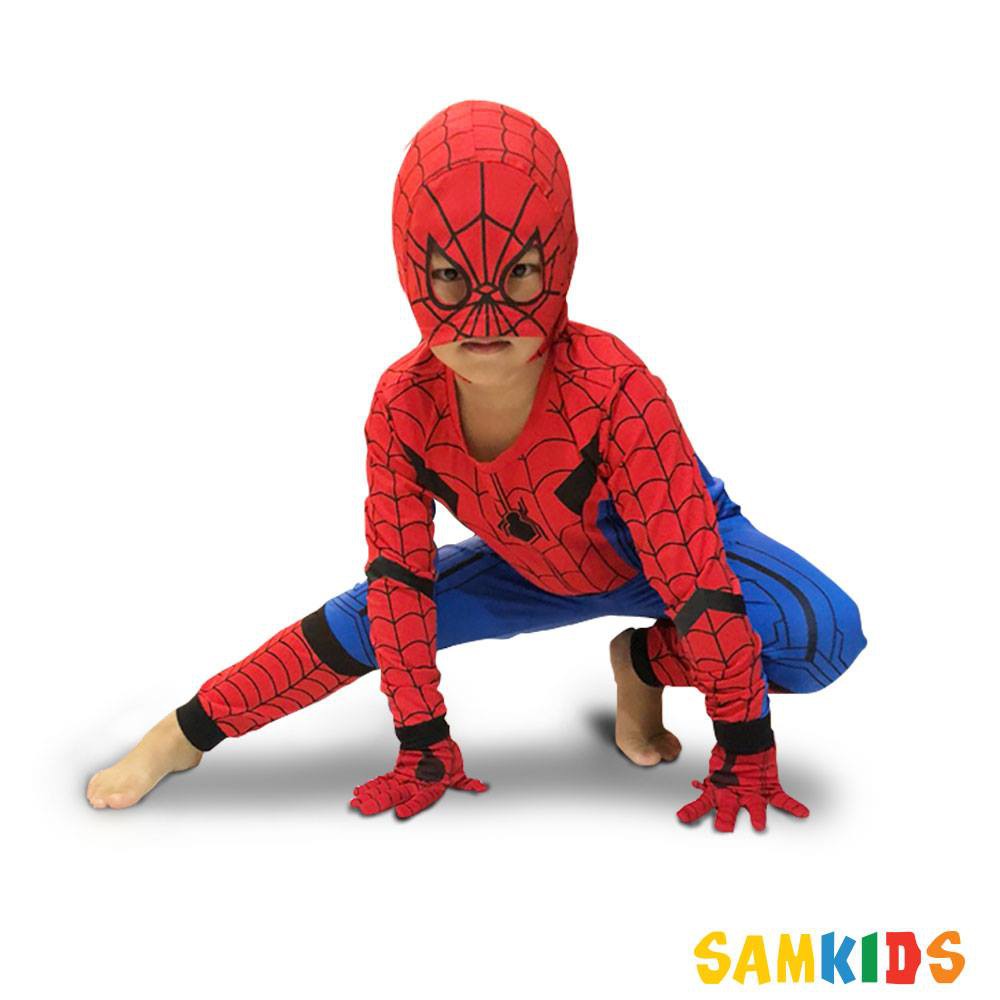 Quần áo người nhện [] Spiderman dài tay kèm tặng bao tay và mặt nạ
