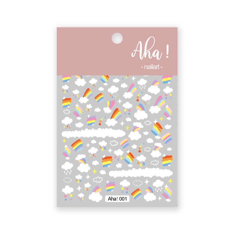 Tấm sticker dán móng tay đám mây trang trí