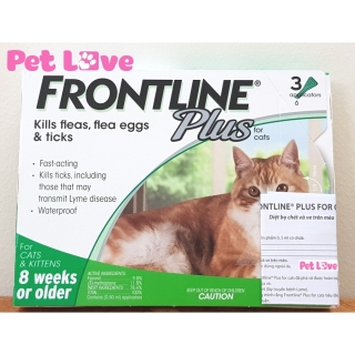 1 hộp Frontline Plus 3 tuýp nhỏ gáy diệt ve rận, bọ chét cho mèo thumbnail