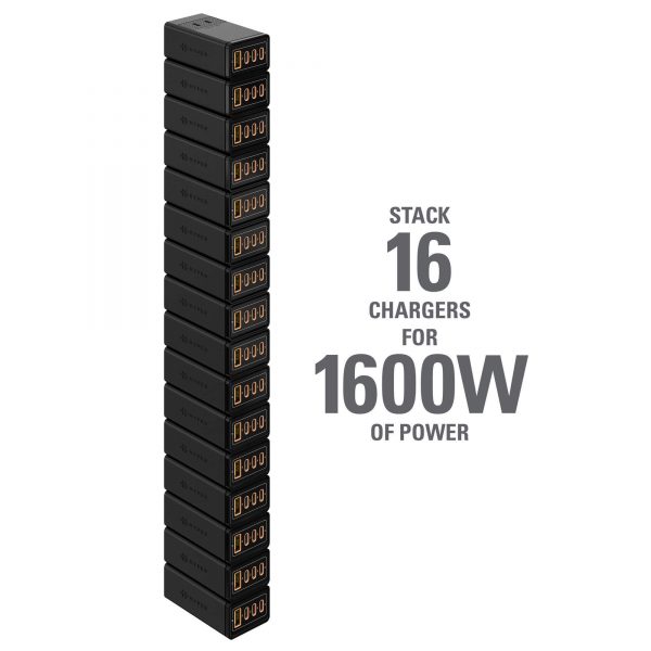 Sạc Đa Cổng HyperJuice Stackable HJ417 GAN 100W 3C1A PD/PPS/QC3.0 Version 2022 Tặng Kèm Nón