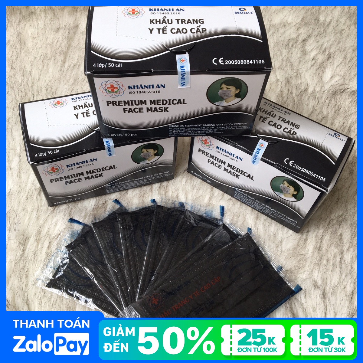 Medical masks 4 layer antibacterial Qingyang security sterilizer đựng 50 separate bag