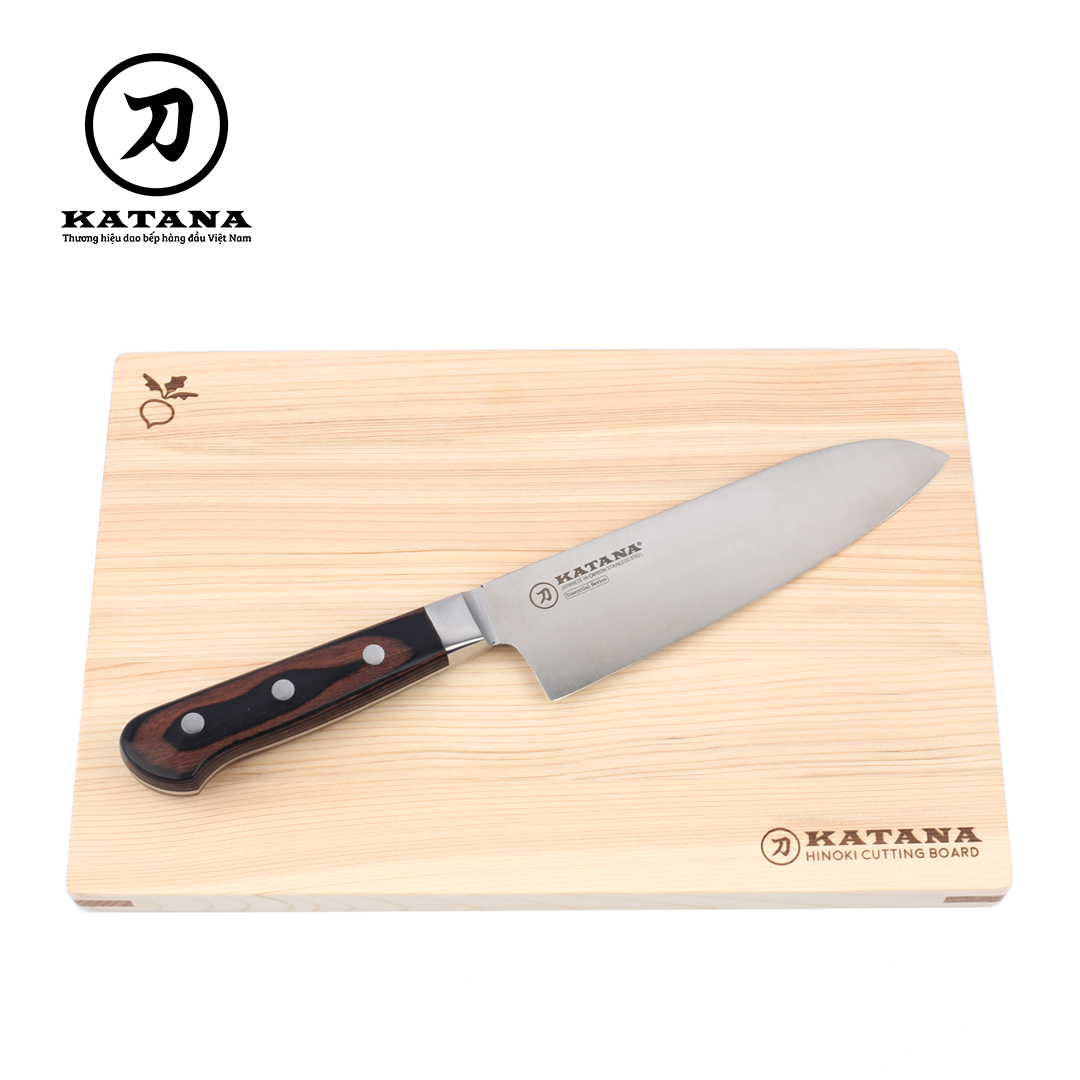 Thớt gỗ bách Nhật Hinoki cao cấp KATANA