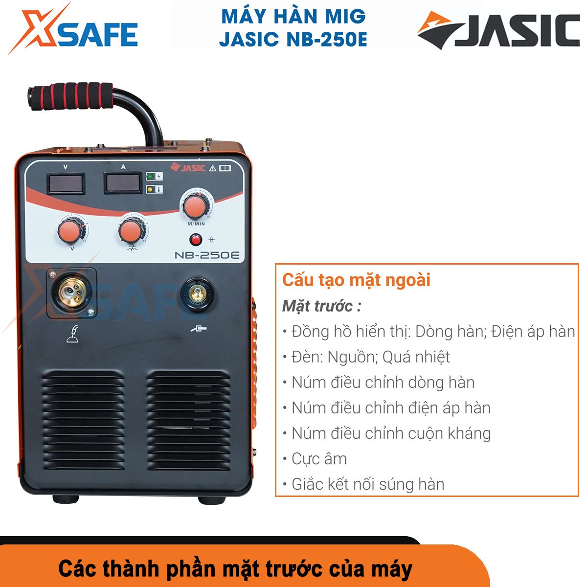 MIG welding machine Jasic nb-250e technology IGBT welding line, stable arc, weld Độ ngấu deep-genuine-xsafe