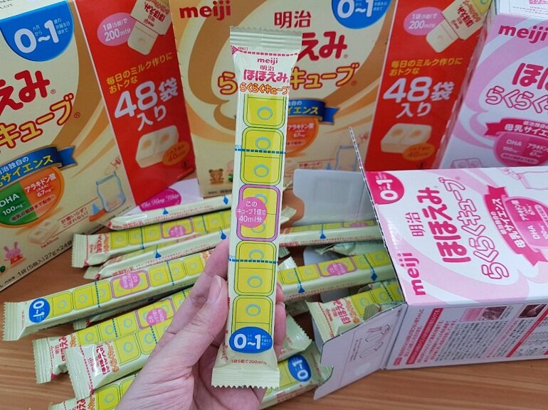 Sữa Meiji 0-1 dạng thanh nội địa nhật (loại 24 thanh)