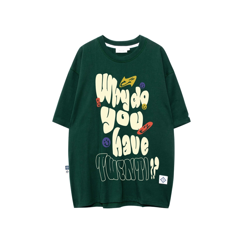 [Nhập Lazxuhuong03 - Giảm 40k/299k]ÁO THUN TWENTI WHY MÀU SẮC FORM RỘNG