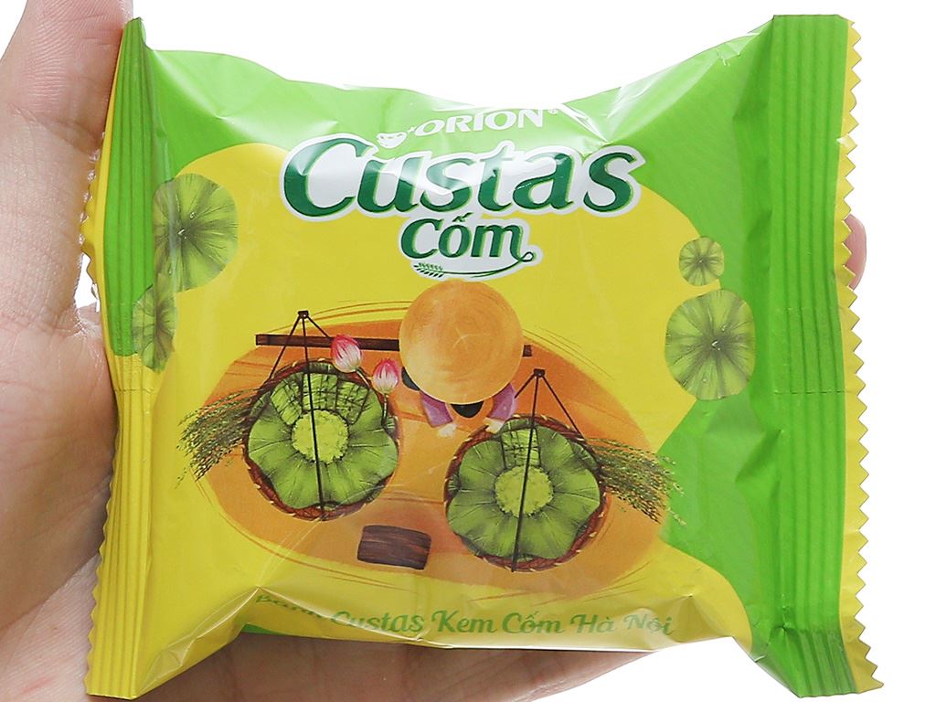 Bánh bông lan kem cốm Custas hộp 276g