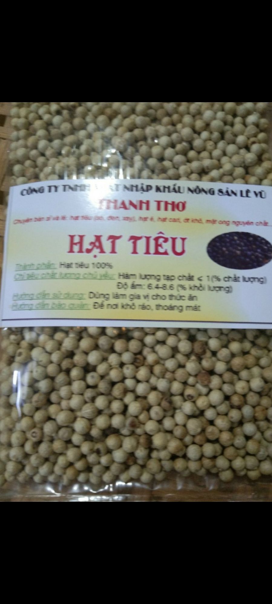 tiêu sọ xay nguyên chất