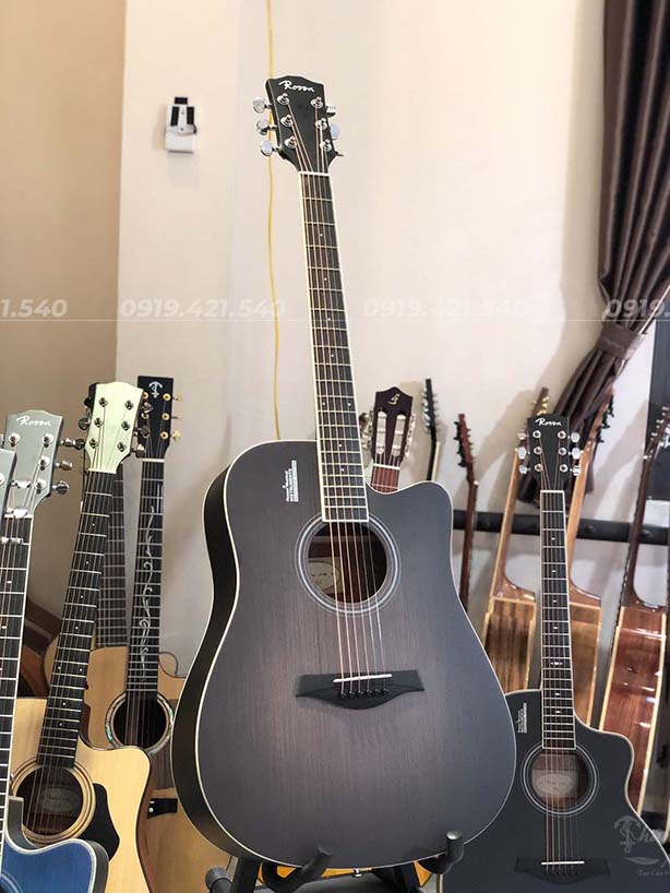 Đàn Guitar Acoustic Rosen G11CS màu xám dáng D chính hãng