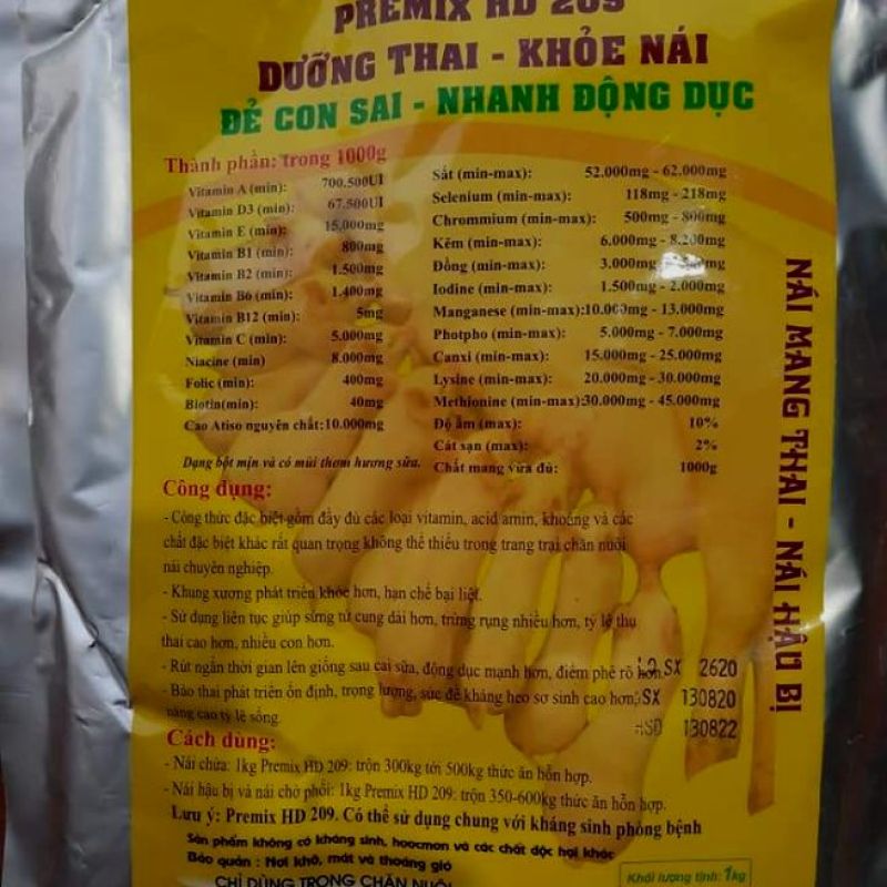 Dưỡng thai khoẻ nái 1kg/gói