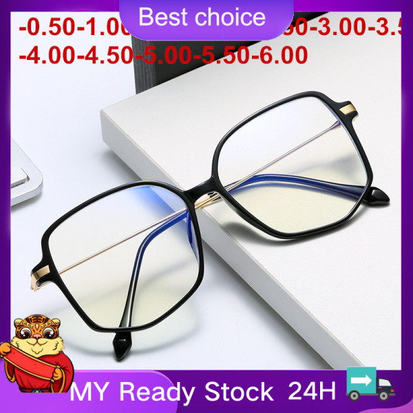 Giá bán 🔥 Còn hàng🔥Kính cận thị đã hoàn thành thời trang Kính mắt kim loại Người đàn ông cận thị Máy tính quang học Mắt đeo kính cận thị-0.5-1.0-1.5-2.0-2.5-3.0-3.5-4