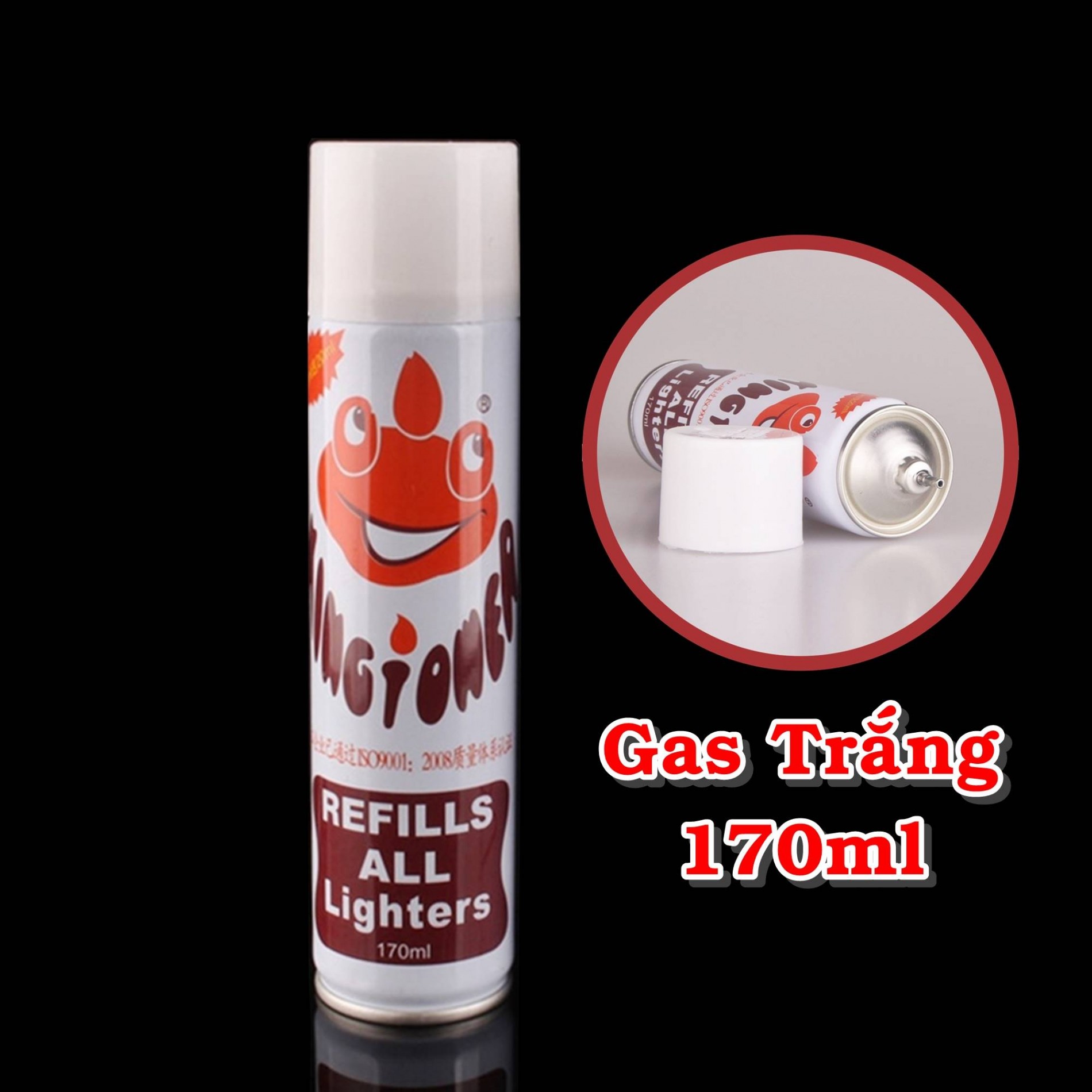 gas trắng 170ml bơm các loại bật lửa - gas mini