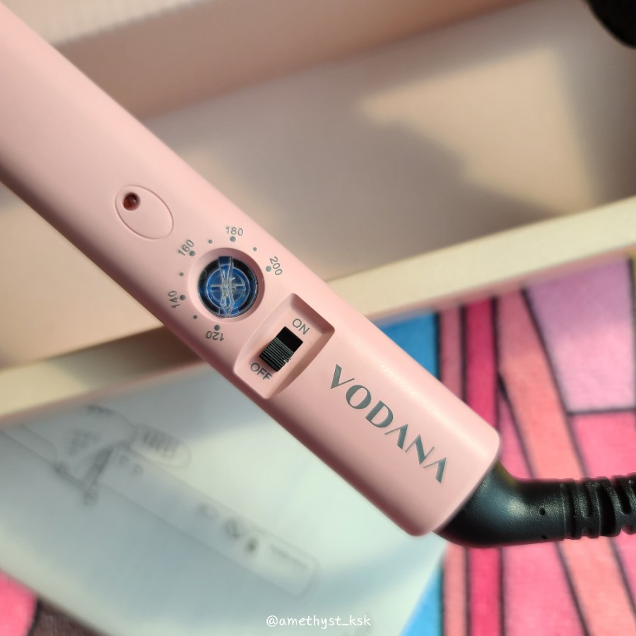 Hair Curling Machine VODANA Pink {Available} iron wave Korean