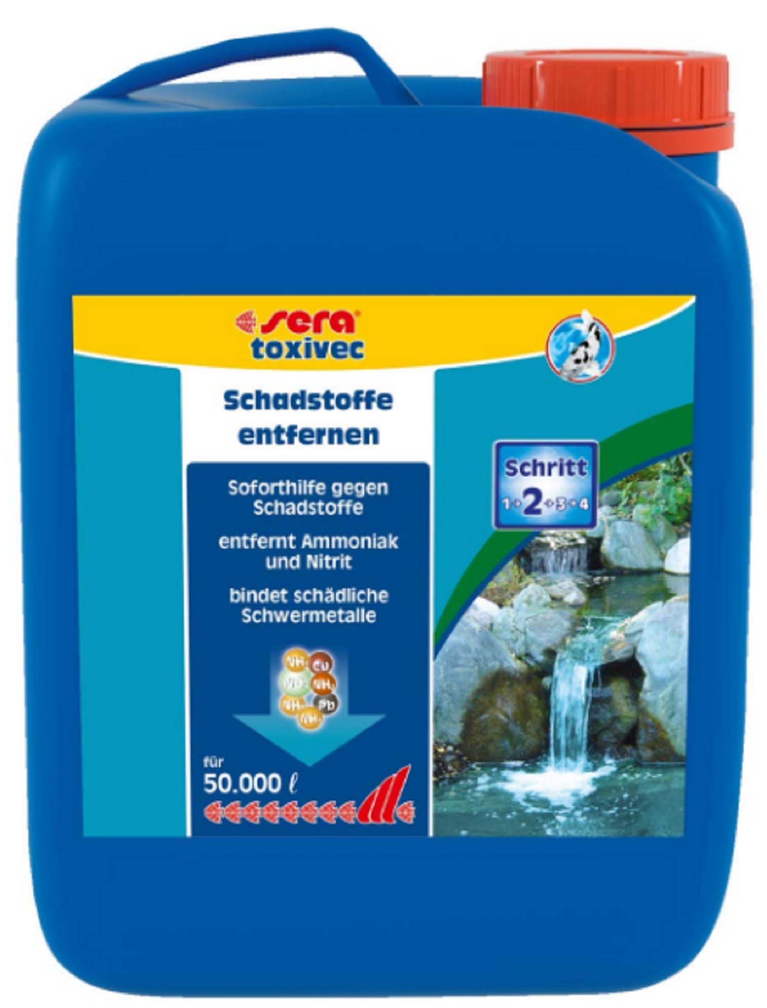 Sera Pond Toxivec khử loại bỏ amoniac, ichthyotoxic và nitrit loại độc hại nặng như chì và đồng ( KYANHKOIFARM.COM )