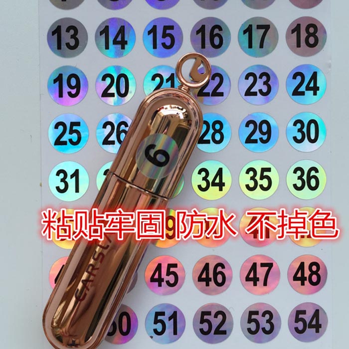 Tem số dán chai sơn từ 1-120 - số dán phân loại màu sơn