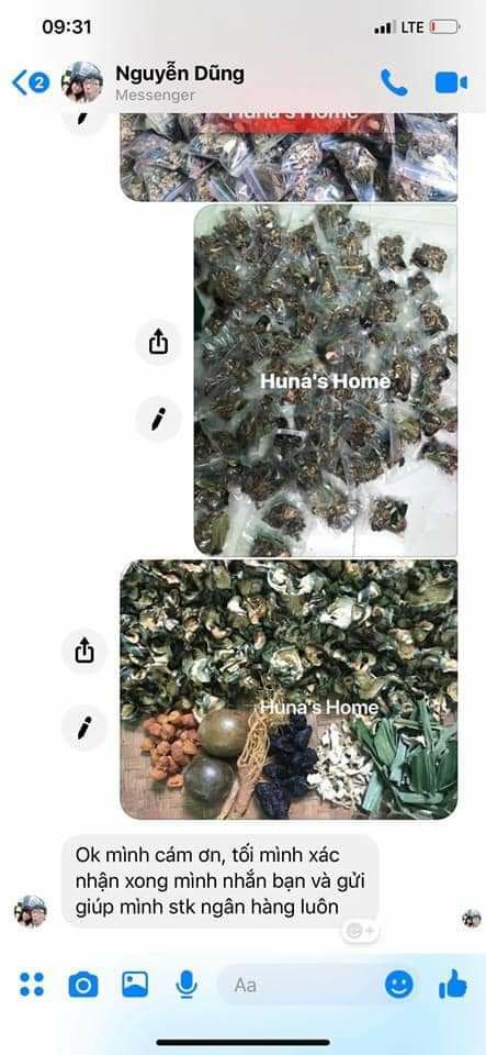 TRÀ SÂM BÍ ĐAO HUNA'S HOME (10 SET)