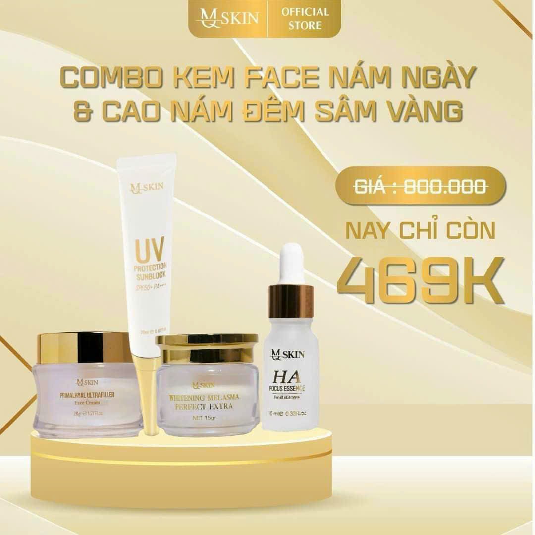 Combo kem face sâm vàng MQ Skin chính hãng