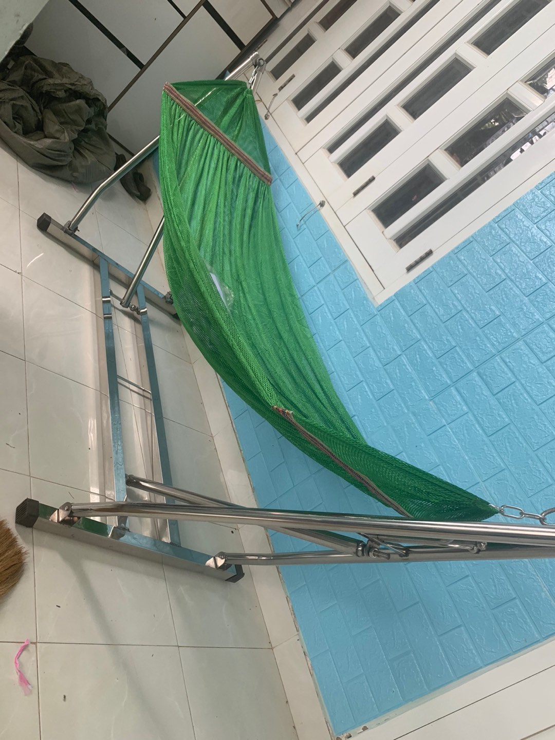 Khung võng xếp inox thang vuông( Bao gồm khung và lưới)
