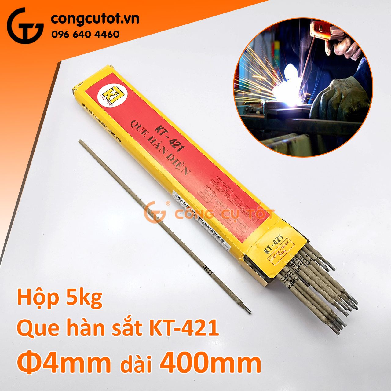 Que hàn sắt Kim Tín KT-421 size tùy chọn