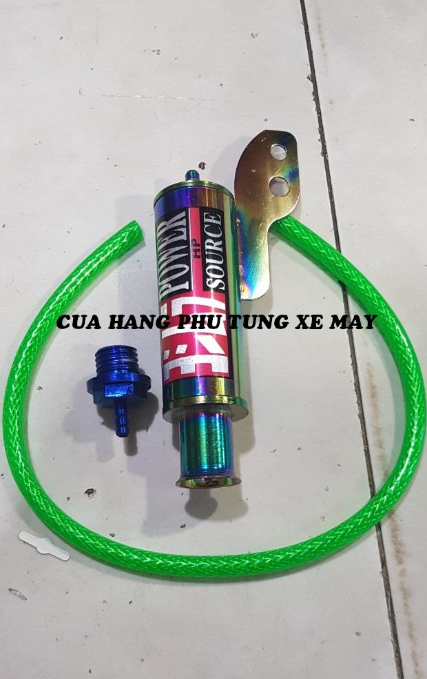 Ống thông hơi ty nhớt kiểu pô LeoVince xi titan cho các loại xe