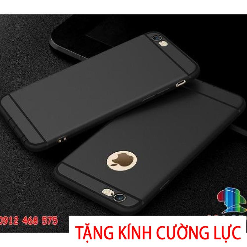 [TẶNG CƯỜNG LỰC]Ốp lưng Iphone 6 Plus - 6S Plus silicon đen