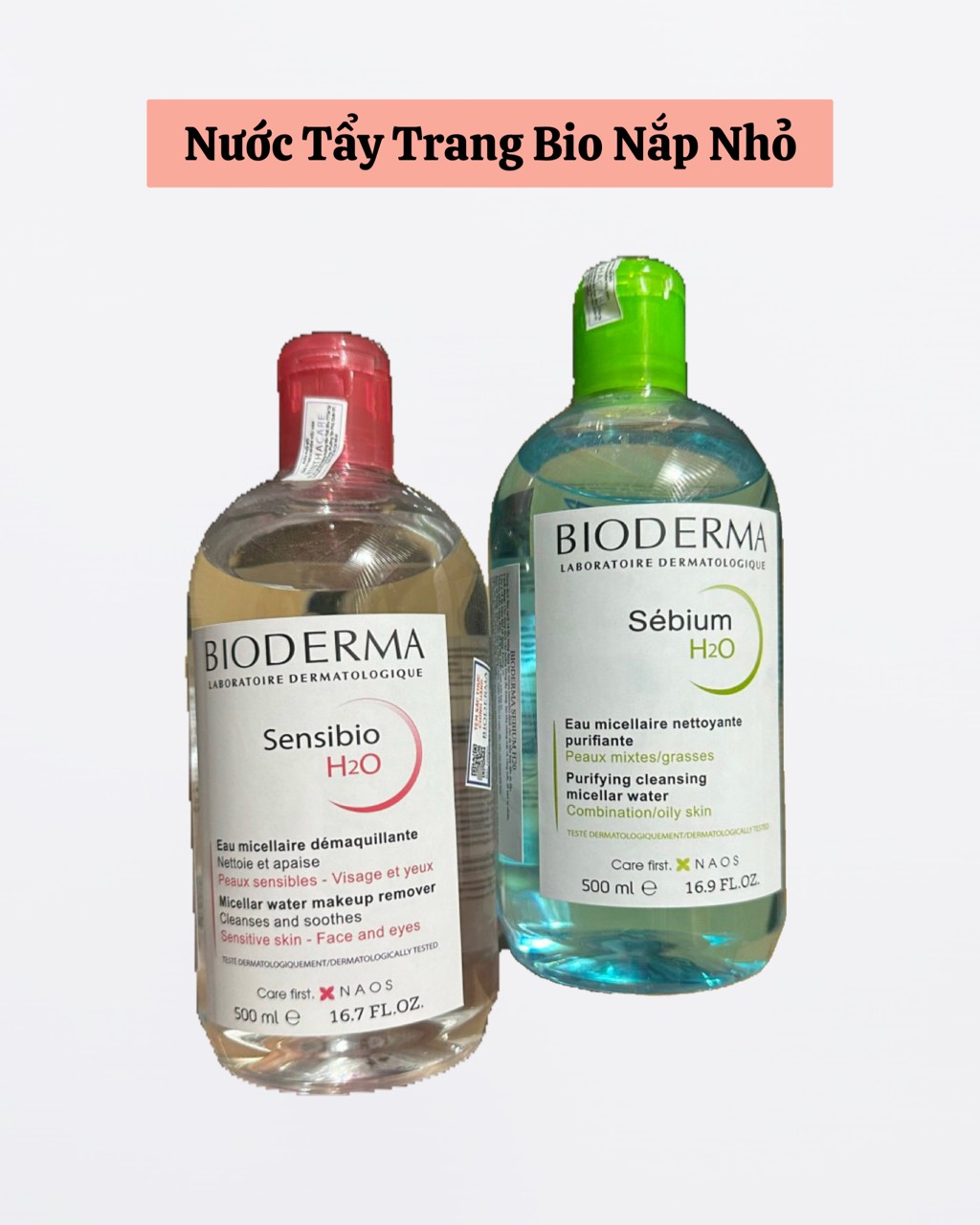 Nước tẩy trang bio chai lớn 500ml nắp nhỏ