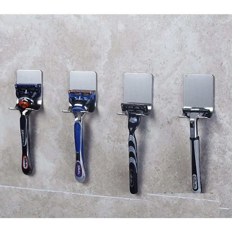 Móc inox 304 lắp đặt dán tường để dao cạo râu phòng tắm, Móc treo đồ nhà tắm đa năng.