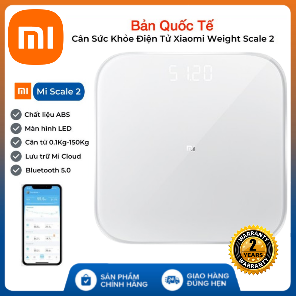   FreeShip+Quà Tặng  Cân Điện Tử Thông Minh Bluetooth Xiaomi Smart Scale Gen 2 – Bác Sĩ Gia Đình Trợ Lý Sức Khỏe - Hàng Chính Hãng - Cân sức khỏe điện tử thông minh Xiaomi Scale gen 2 Cân Bluetooth Cân phân tích chỉ số cơ thể 