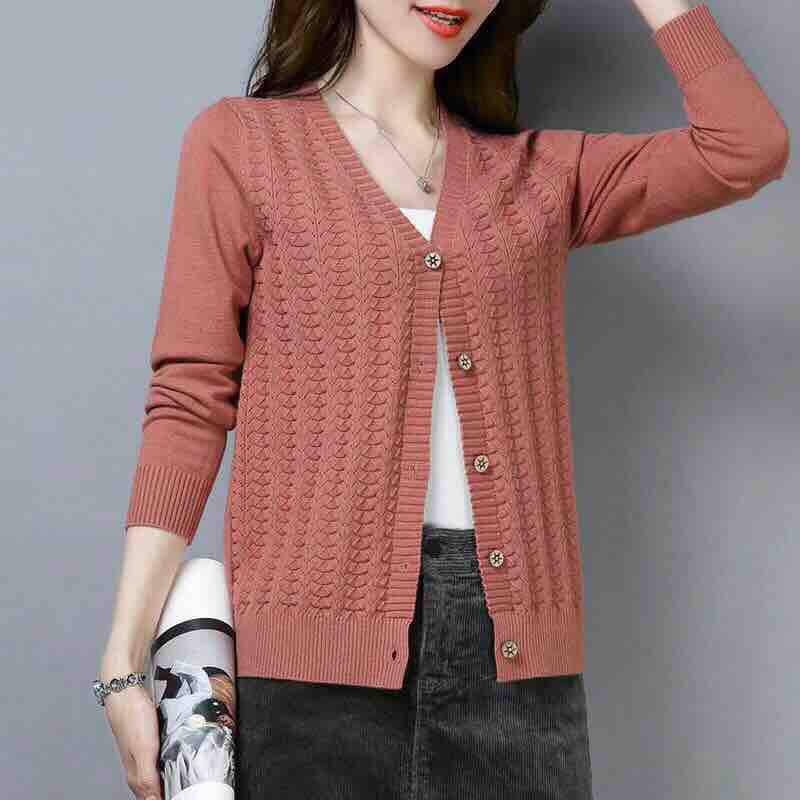 [HCM]Áo len tuyết gài nút cổ tim