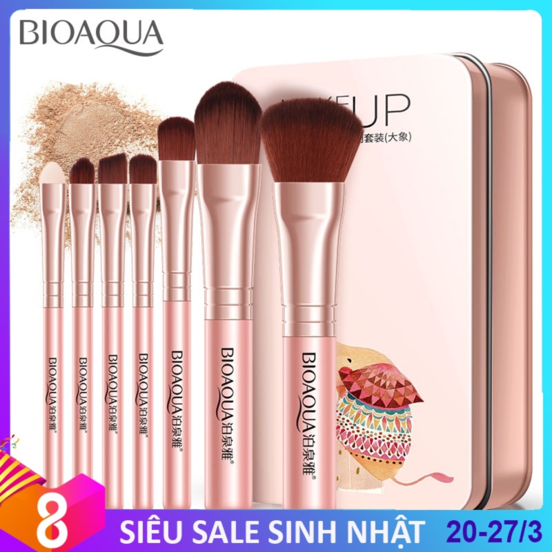 Bộ cọ trang điểm 7 cây biến hóa siêu xinh BIOAQUA cọ trang điểm cơ bản bộ cọ trang điểm cá nhân XP-BC07