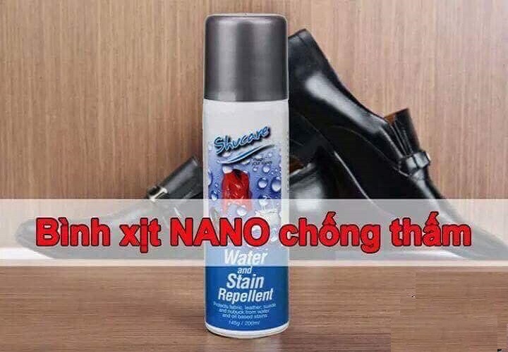 Bình xịt chống thấm nước giày dép, đồ da phủ Nano