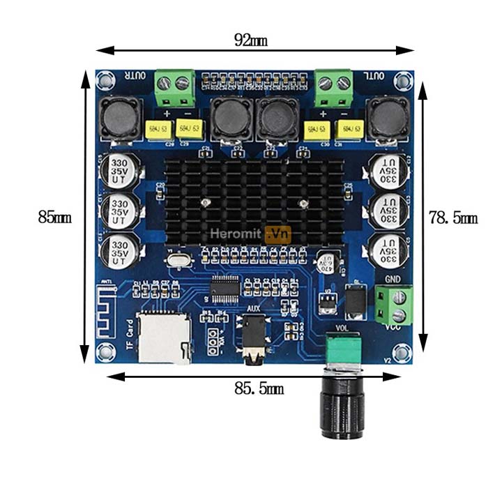 Mạch Khuếch Đại Âm Thanh TDA 7498  BLUETOOTH 2x100W