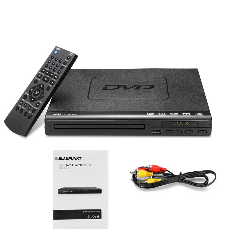 1080P HD 15W LCD DVD Player Compact Multi Region Video HDMI MP4 MP3 CD USB Controller DVD Player with HDMI Port