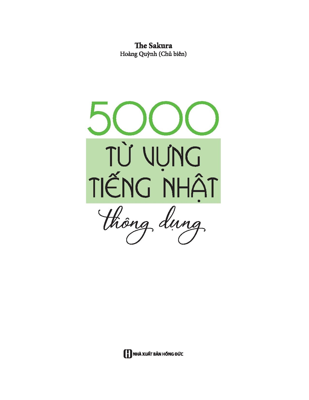 Fahasa - 5000 Từ Vựng Tiếng Nhật Thông Dụng