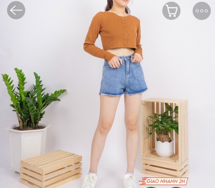 Quần đùi jean màu nhạt TTSLA0347