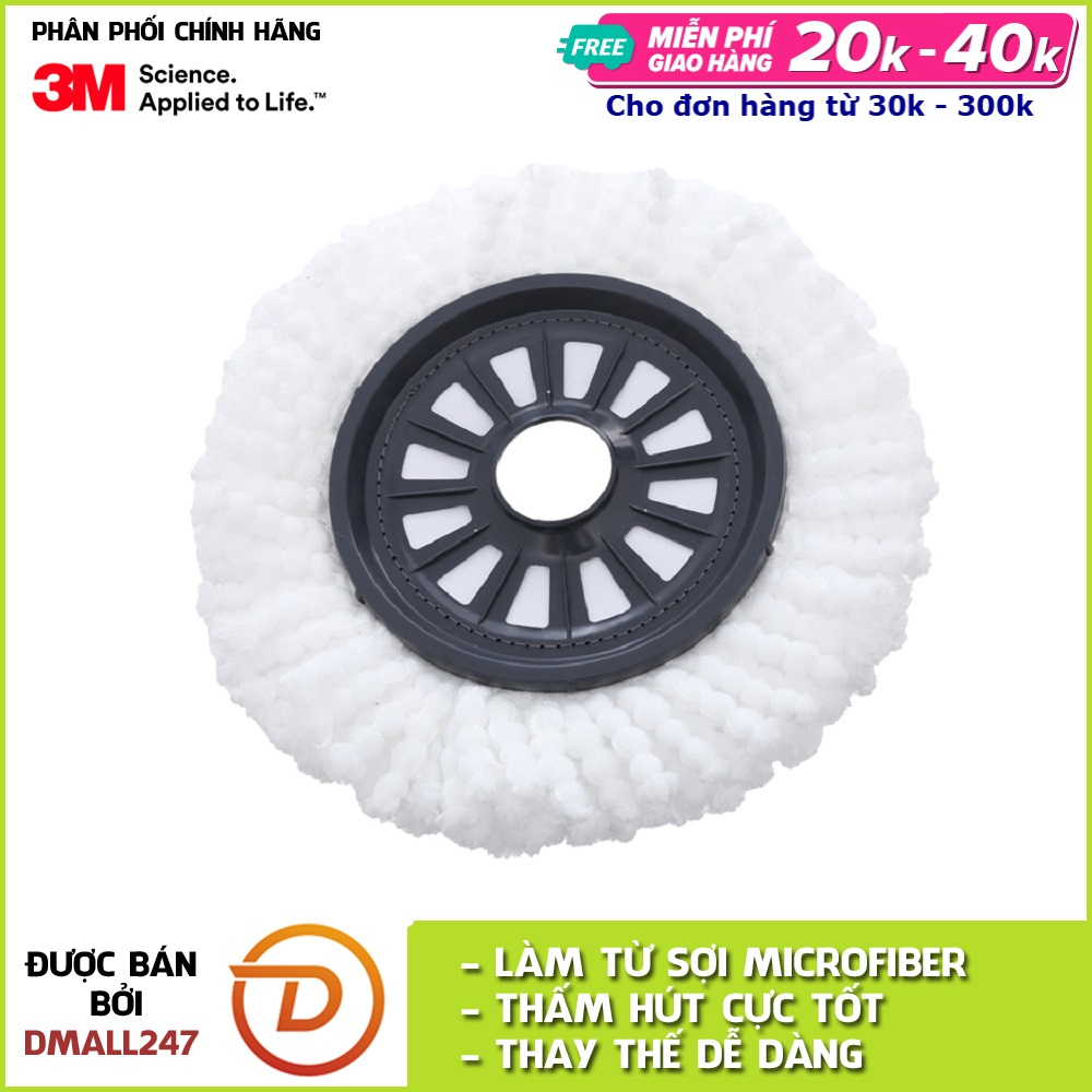 BÁO GIÁ Chổi Lau Nhà Scotch Brite | Shopee Lazada Sendo Tiki mới nhất 2 Bông lau nhà thay thế 360 độ Microfiber Scotch-Brite 3M BL360 - Dmall247, vệ sinh chăm sóc nhà cửa chuyên dụng
