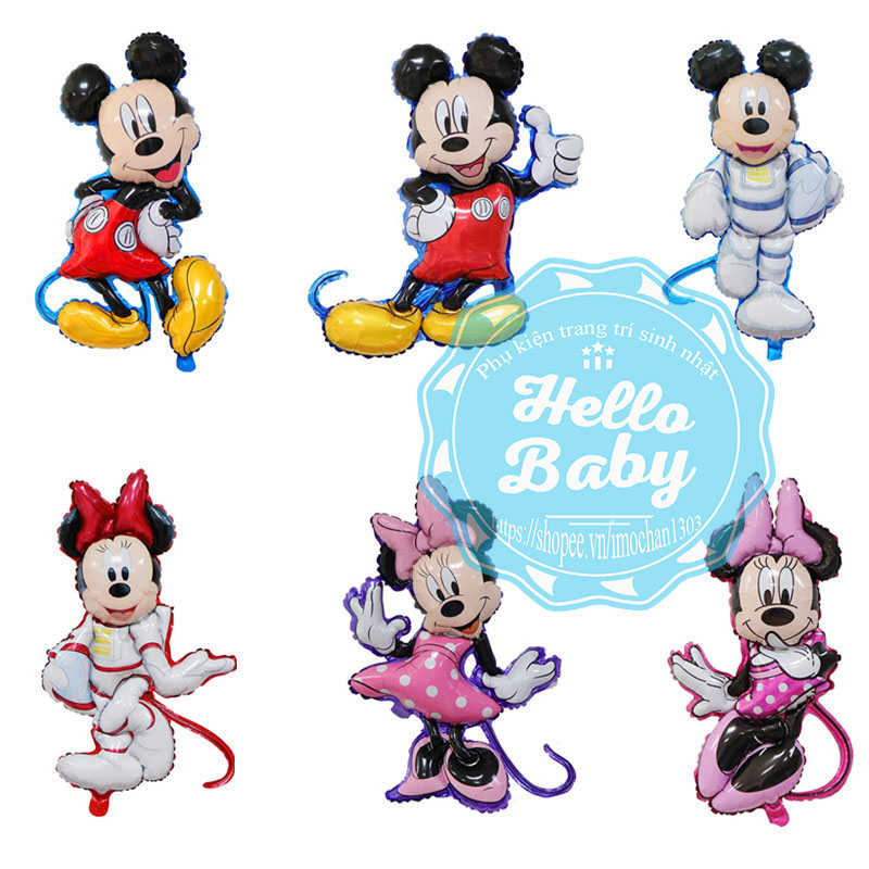 Bóng trang trí hình chuột Micky/Minnie (60cm)