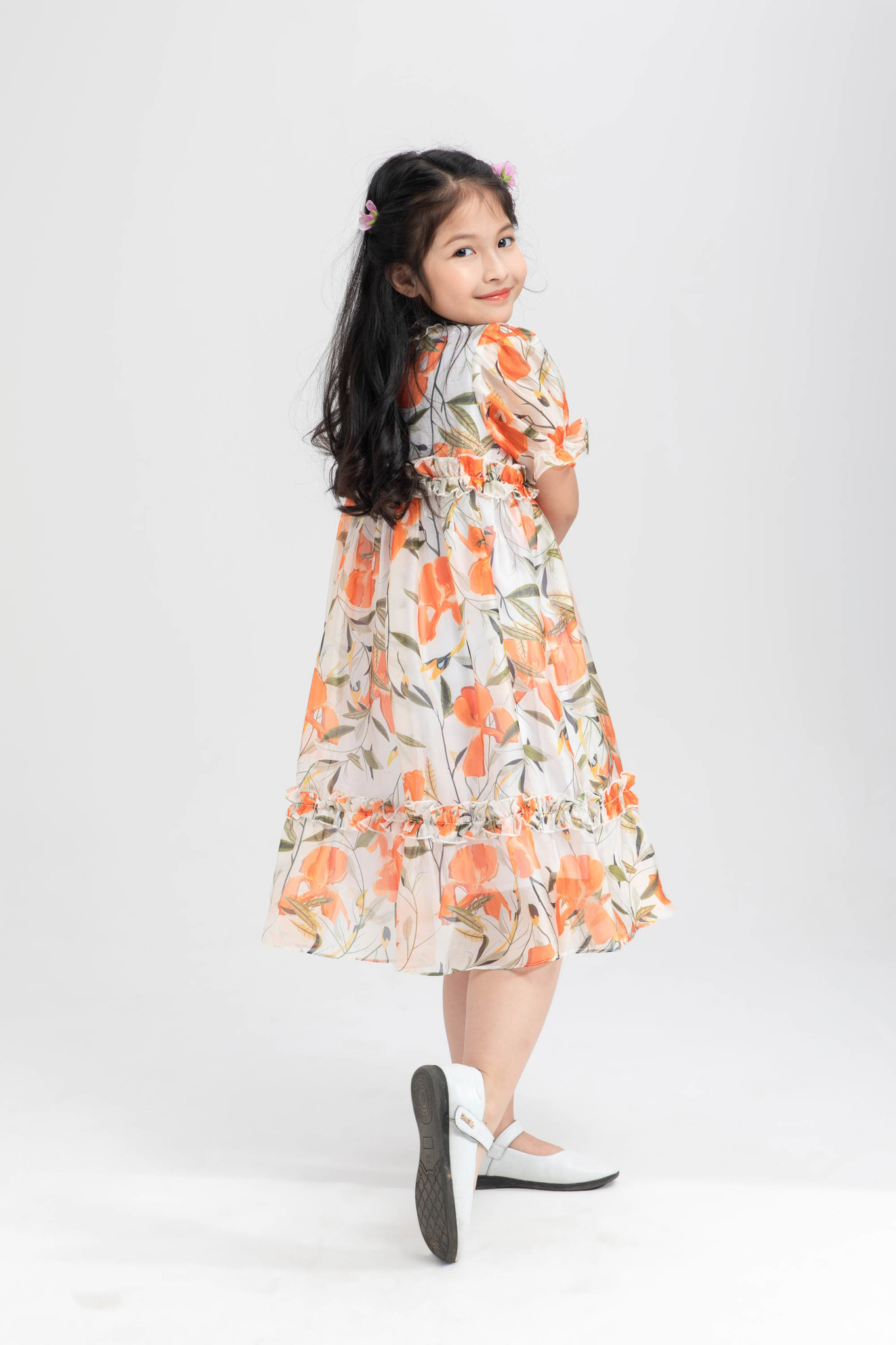 Đầm voan bé gái IVY moda MS 48G1225