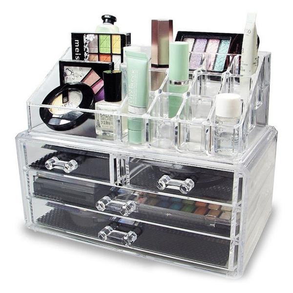 Kệ đựng mỹ phẩm mica 4 tầng cao cấp