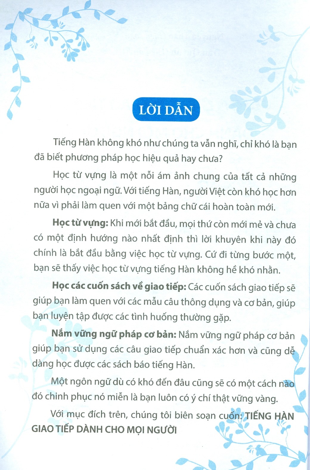 Tiếng Hàn Giao Tiếp Dành Cho Mọi Người