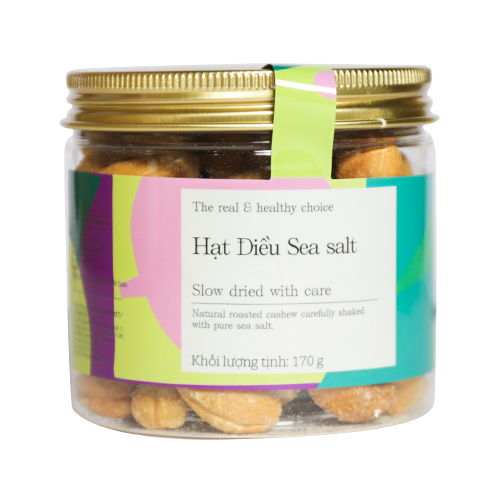 Hạt điều Sea Salt VINAMIT lon 170g
