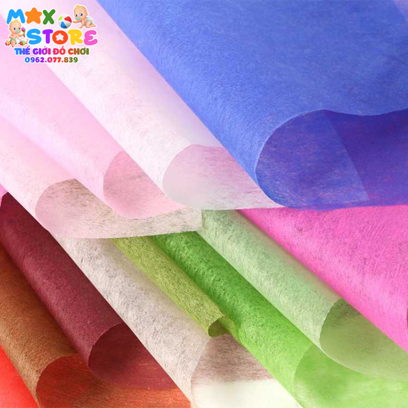 Giấy Mếch Lụa Gói Hoa Nhiều Màu Kích Thước 60*60cm
