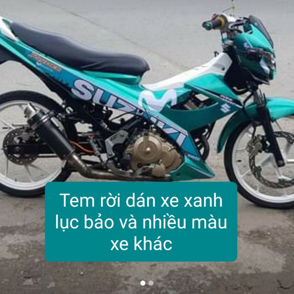 [HCM]Tem xe raider xăng cơ  tem rời cao cấp mẫu tem movistar dán các màu xe