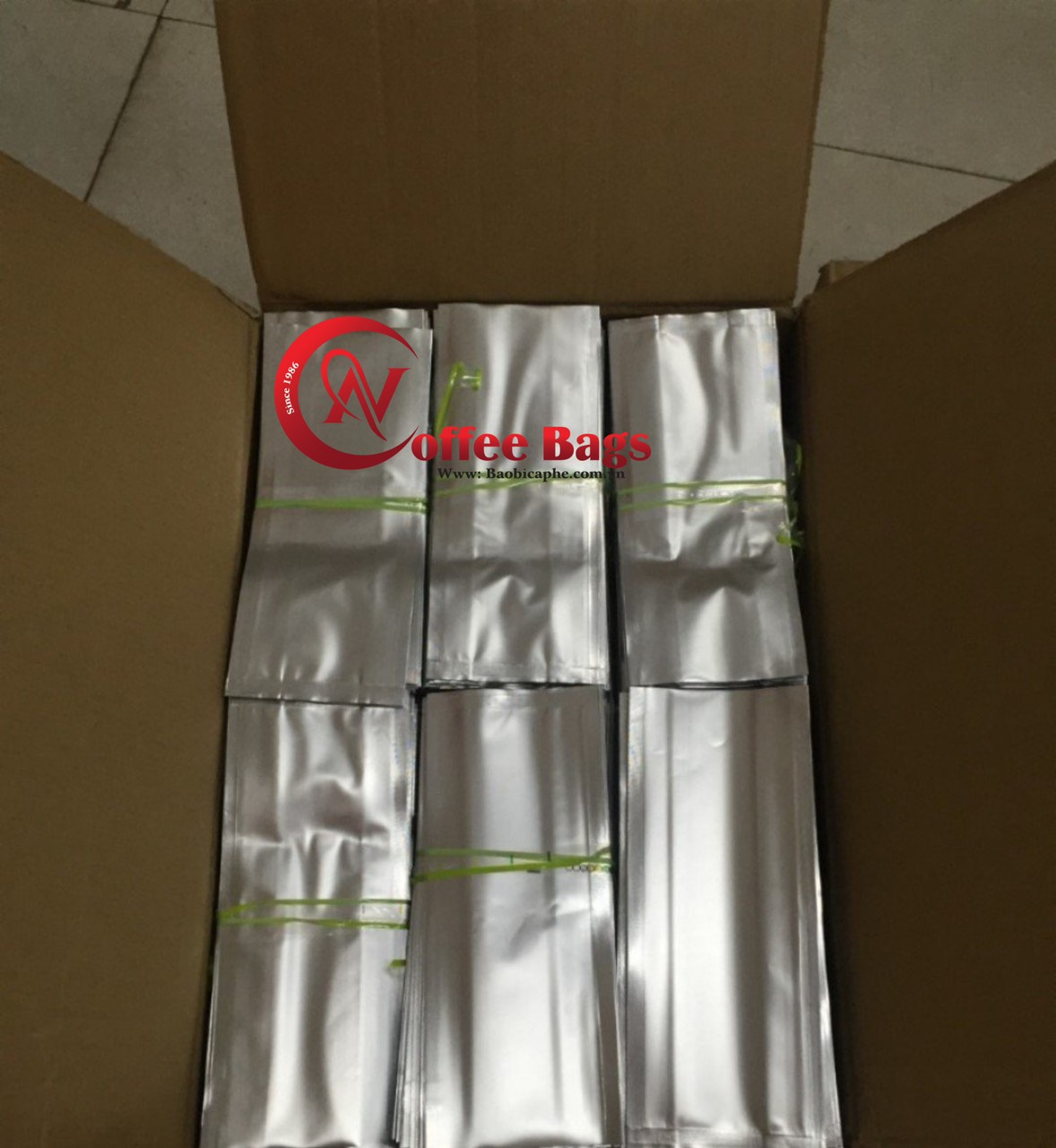 [1kg/size] Túi 4 biên bạc, túi đựng trà/cafe (full size)