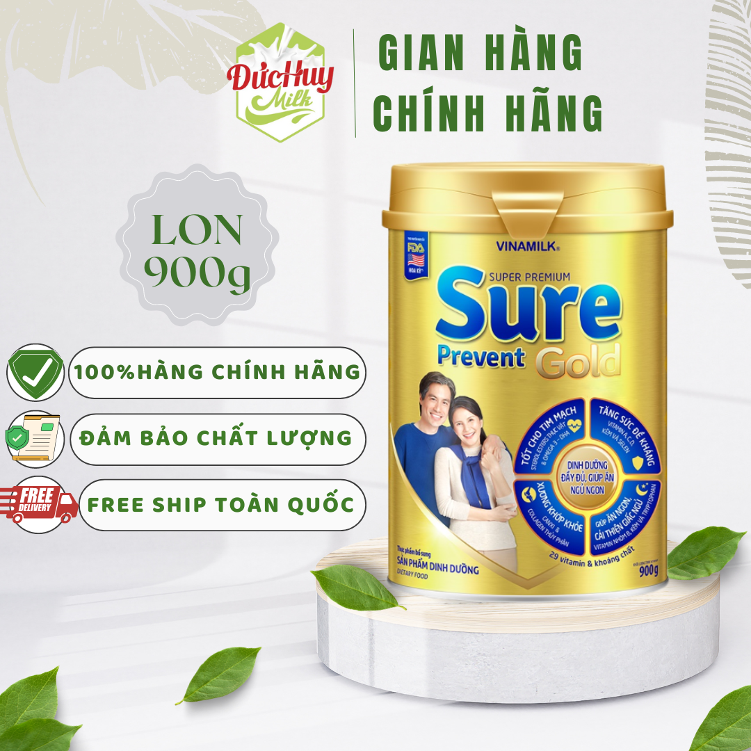 Vinamilk Sure Prevent Powdered Milk 900G-Duchuymilk