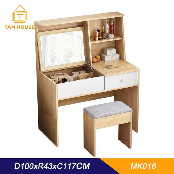 [HCM]Mitavo Bàn trang điểm bệt thông minh gương gập  - MK16