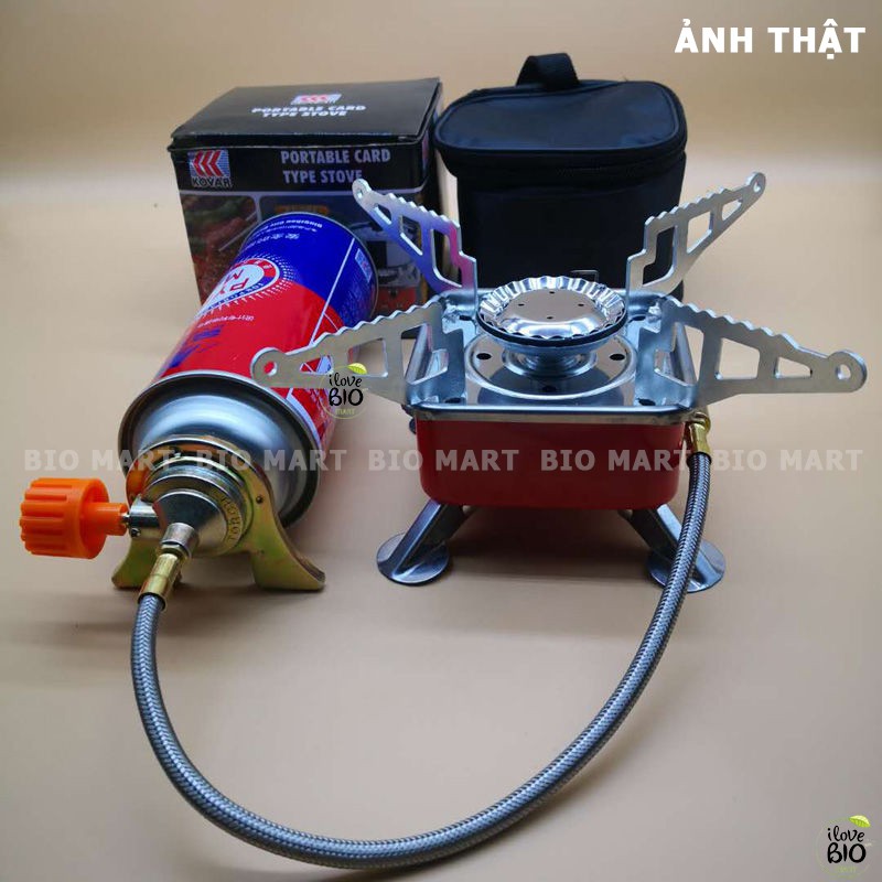 Gas mini foldable travel stove with connector is easy to carry is very sturdy safe approved + give bag